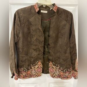 Coldwater Creek Brown Patterned Fabric